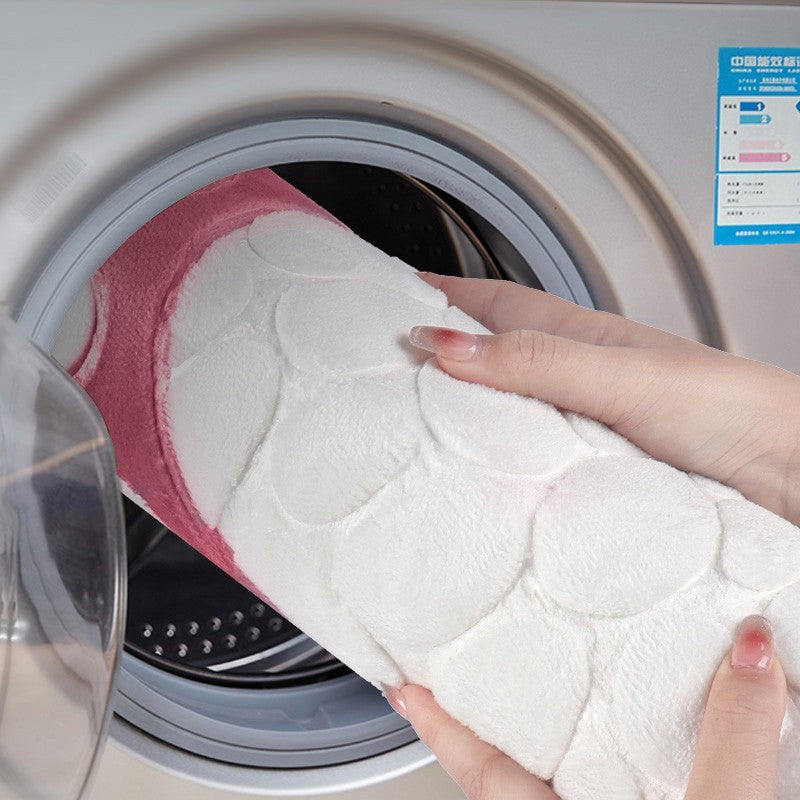 1pc Dog Footprint Bathmat, Memory Foam Soft Cozy Bathroom Floor Rug, Non Slip Washable Carpet, Durable Super Absorbent Doormat, Home Decor, Bathroom Decor