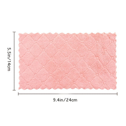 10pcs, Microfiber Towel, Absorbent Kitchen Cleaning Cloth, Non-stick Oil Dish Towel, Rags, Napkins, Tableware, Household Cleaning Towel