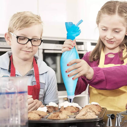 76pcs Stainless Steel Piping Nozzles Cake Turntable Set, 12 Nozzles, 1 Turntable, 2 Reusable Piping Bags, 50 Disposable Piping Bags, 4 Silicone Rings, 2 Converters, 2 Icing Spatulas, 3 Icing Scrapers, Cake Decorating, Nozzles