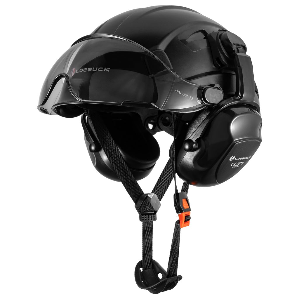 1 protetor auricular de 30 decibéis com redução de ruído, capacete de segurança para construção estilo americano