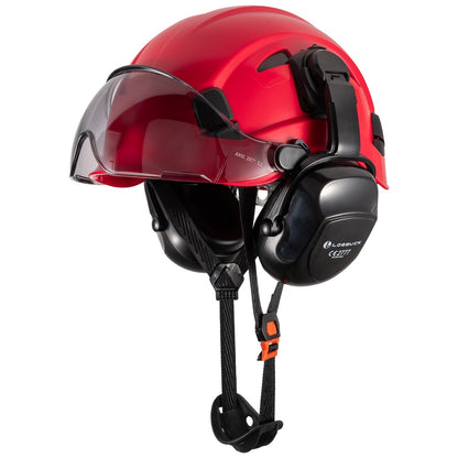 1 protetor auricular de 30 decibéis com redução de ruído, capacete de segurança para construção estilo americano