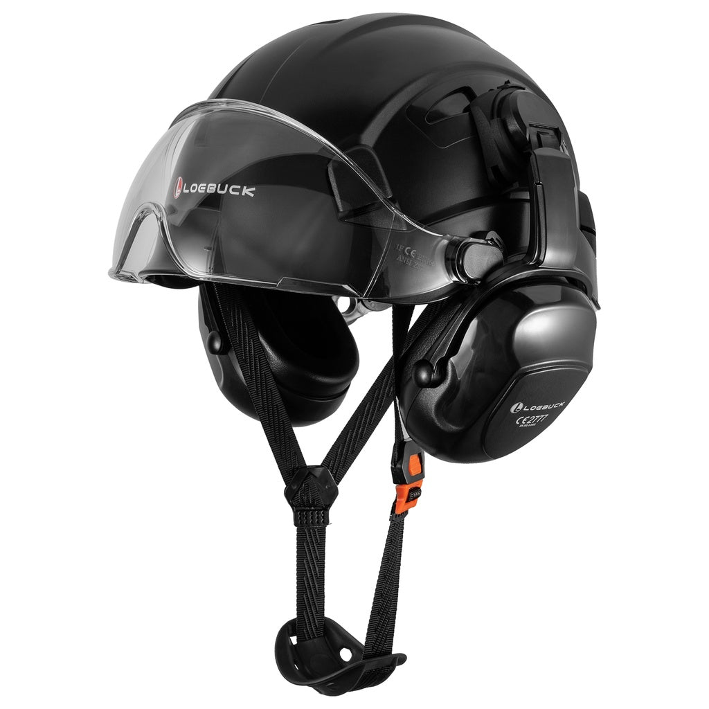 1 protetor auricular de 30 decibéis com redução de ruído, capacete de segurança para construção estilo americano