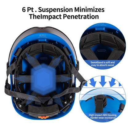 1 protetor auricular de 30 decibéis com redução de ruído, capacete de segurança para construção estilo americano