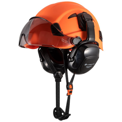 1 protetor auricular de 30 decibéis com redução de ruído, capacete de segurança para construção estilo americano