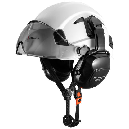 1 protetor auricular de 30 decibéis com redução de ruído, capacete de segurança para construção estilo americano