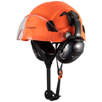 1 protetor auricular de 30 decibéis com redução de ruído, capacete de segurança para construção estilo americano