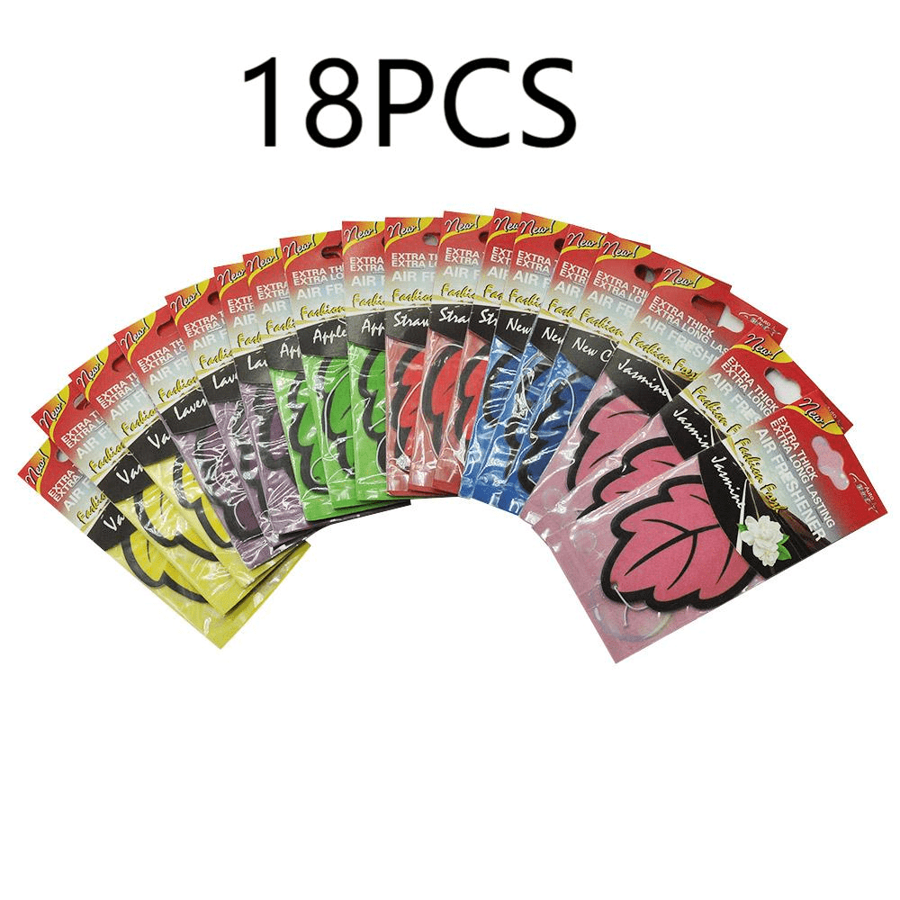 3-60pcs Car Air Freshener Natural Scented Tea Paper Auto Hanging Vanilla Perfume Fragrance Leaf Shape Car Interior Accessories Christmas Gift