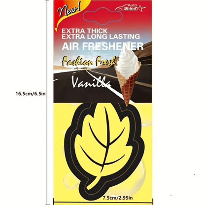 3-60pcs Car Air Freshener Natural Scented Tea Paper Auto Hanging Vanilla Perfume Fragrance Leaf Shape Car Interior Accessories Christmas Gift