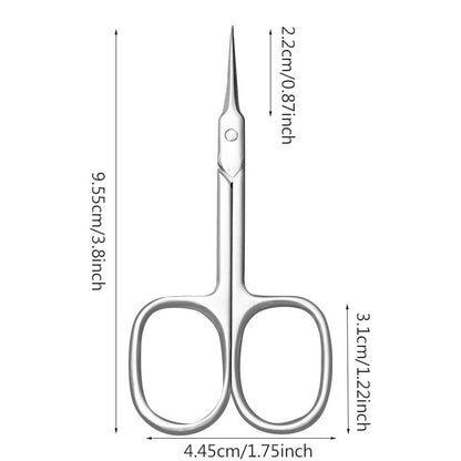 1PC Stainless Steel Curved Tip Thin Blade Cuticle Scissors Nail Clippers Trimmer Manicure Tools Eyebrow Tools Dead Skin Remover