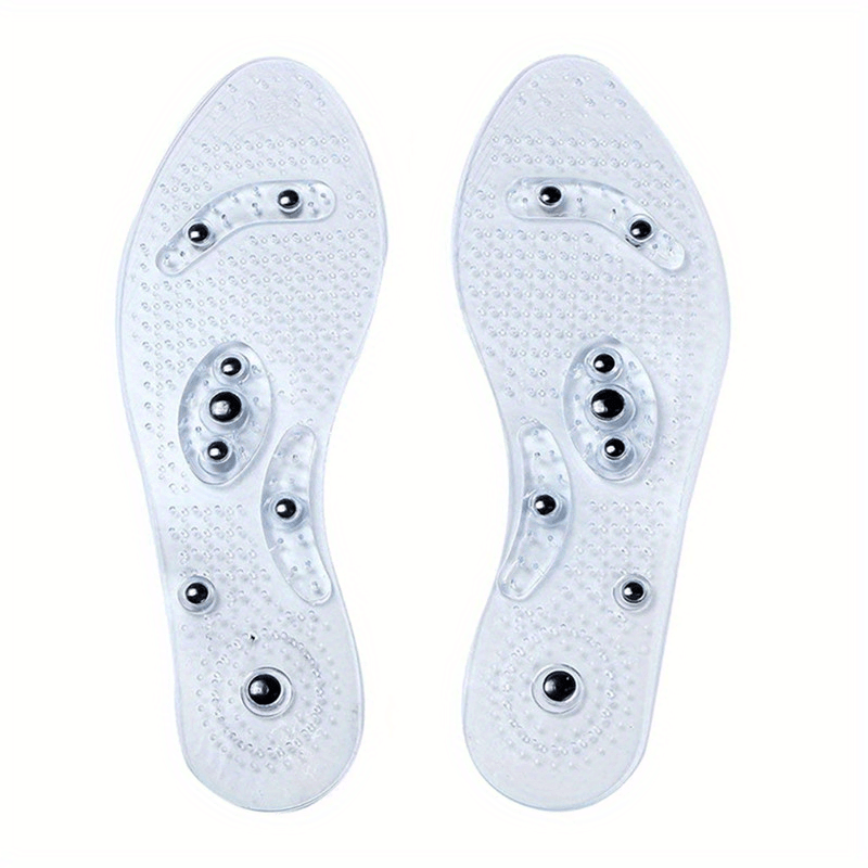 2Pcs Magnetic Massage Insole, Foot Massage Insole, Acupoint Magnetic Massage Silicone Insole