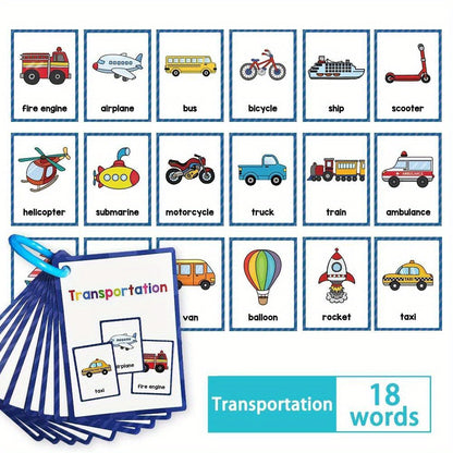 12 Themes Learning Flash Cards 386 English Words, Kids Toddler Colors, Shapes and Numbers, Learning Toys, Educational Preschool Flashcards Kindergarten Educational Toys School Supplies gift