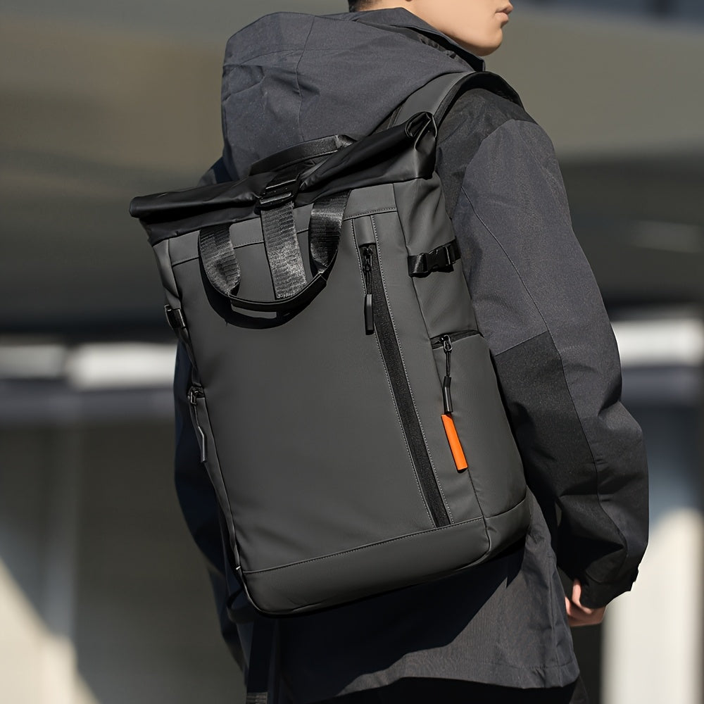 Men's Large Capacity Expandable Laptop Backpack - Heavy-Duty 39.62 cm Computer Bag with 15-Inch Compartment, Padded Shoulder Straps & High Quality Design for, College,, Travel - Durable Black/Grey Commuter Backpack for s, Bac