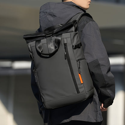 Men's Large Capacity Expandable Laptop Backpack - Heavy-Duty 39.62 cm Computer Bag with 15-Inch Compartment, Padded Shoulder Straps & High Quality Design for, College,, Travel - Durable Black/Grey Commuter Backpack for s, Bac