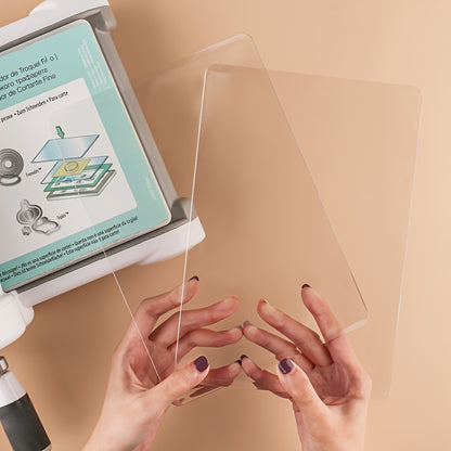 2pcs Clear Metal Cutting Pads for Die Cutting Crafts - Precision Die &amp; Embossing Machine Replacement Pads with Heart &amp; Star Designs, Ideal for Crafting and Card Making, Precision Cutting|Creative Crafting|Durable Craft To