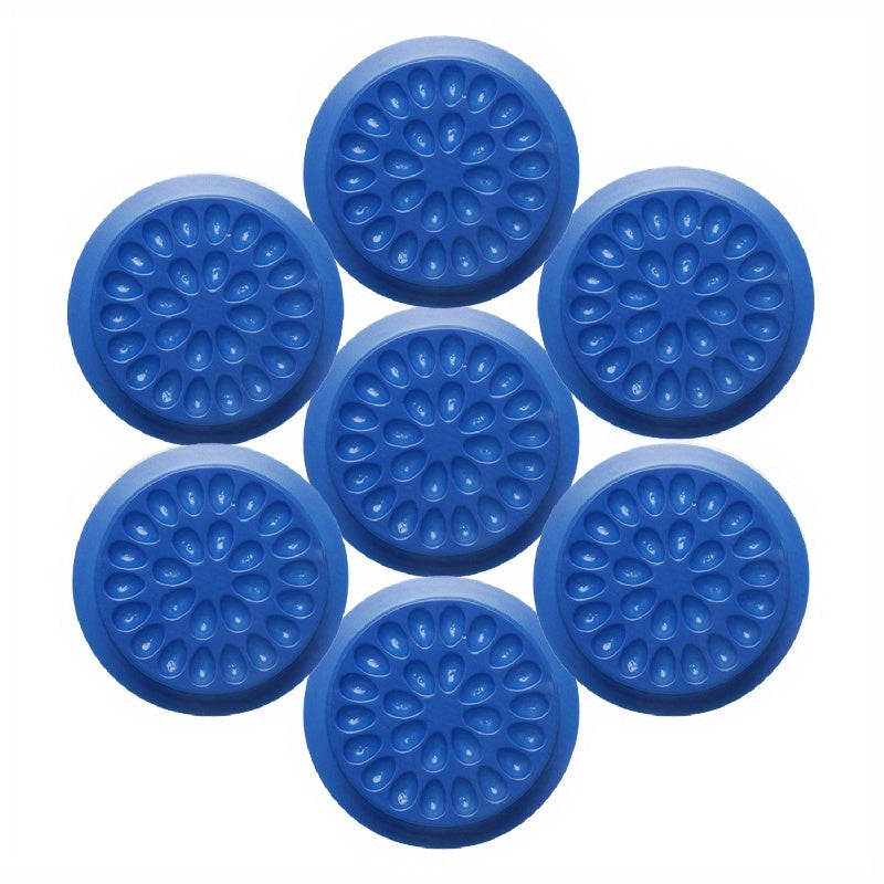 50pcs Pink Flower-Shaped False Eyelash Glue Holders - Multi-Color Lash Application Pads, No Power Needed, Ideal for Eyelash Extensions & Makeup Tools