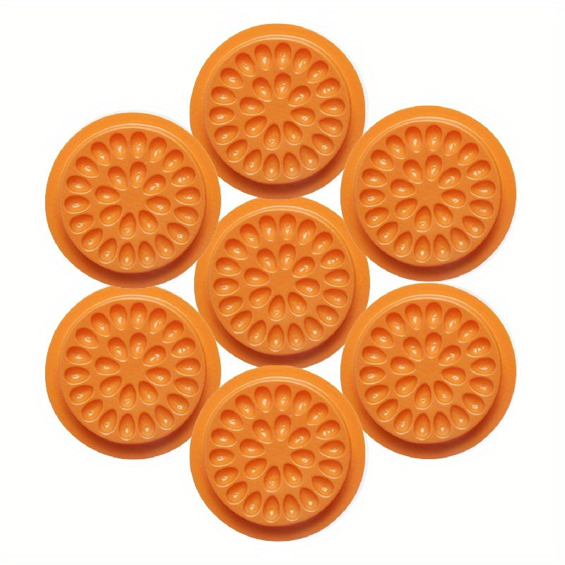 50pcs Pink Flower-Shaped False Eyelash Glue Holders - Multi-Color Lash Application Pads, No Power Needed, Ideal for Eyelash Extensions & Makeup Tools