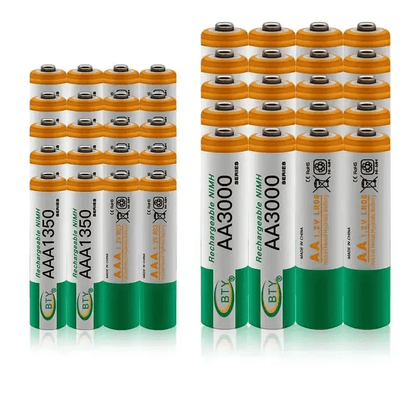 4-20pcs AA+AAA Rechargeable Battery 1.2V AA3000MAH+AAA1350mAh Nickel Hydrogen Battery Suitable for Camera Toy Car Computer Clocks Radios Video Games Digital Cameras