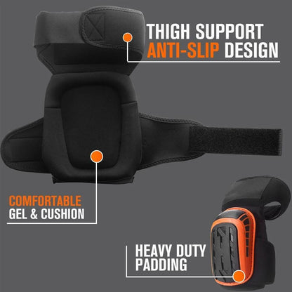 Heavy-Duty Knee Pads for Floor Work - Unisex Ergonomic Knee Guards with Cushioned Protection, Durable Construction & Adjustable Straps, Ideal for Construction, Carpentry, and DIY Projects, Knee Pads for Work, Construction Kne