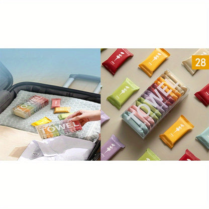 Portable Compressed Disposable Towels: Thickened Compression Face Towel for Travel & Home Use - Skin Safe, No Phthalates