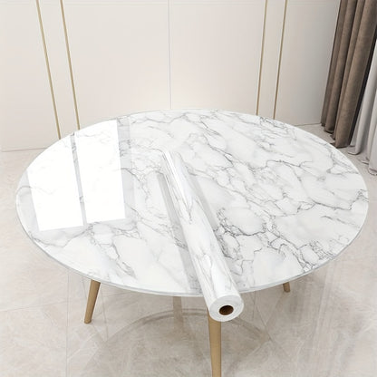 5m x 60cm Marble Adhesive Film, Grey Self-Adhesive Tabletop Cover, Random Match Shapes and Stripes Pattern, Easy Install for Kitchen Worktops and Furniture