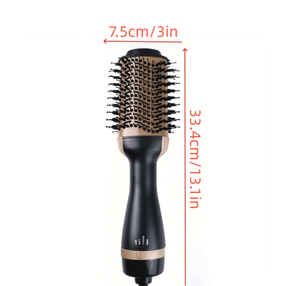 1pc 2-in-1 multi-functional hot air brush and negative ion straightening comb make your hair style fast - a gift for women and a holiday gift