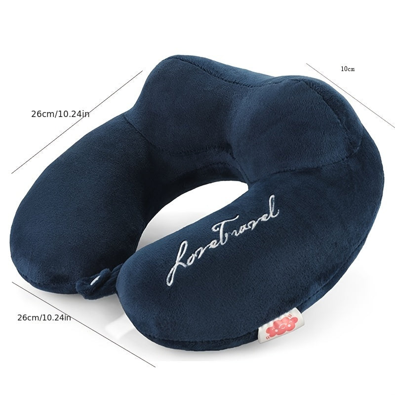 U-Shaped Neck Pillow Travel & Bed Pillow with Soft Cushioned, Portable Cervical Pillow for Side/Back Sleepers, Car, Airplane, Home Use - Multi-Color Options) - Hand Washable Filling, Medium-Firm, Ideal for Students & Traveler