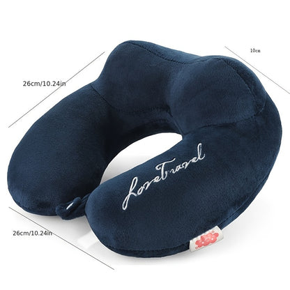 U-Shaped Neck Pillow Travel & Bed Pillow with Soft Cushioned, Portable Cervical Pillow for Side/Back Sleepers, Car, Airplane, Home Use - Multi-Color Options) - Hand Washable Filling, Medium-Firm, Ideal for Students & Traveler