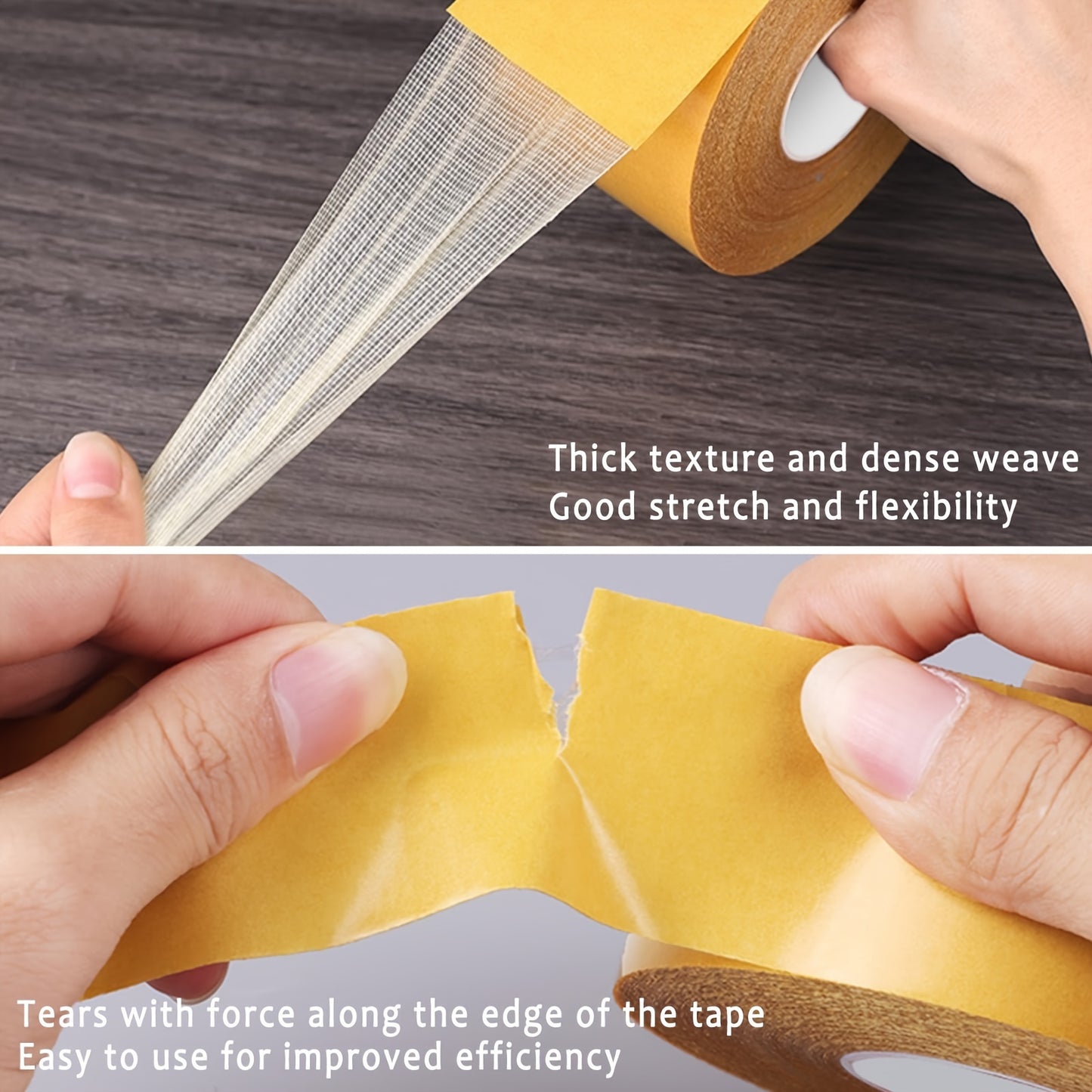 Heavy-Duty Double-Sided Tape with Super Strong Adhesion, Contains Fiberglass Mesh for Walls and Glass. Transparent Mounting Installation, Wall Mounting, Heavyduty Fastening, Invisible Mounting, Seamless Installation, Durable