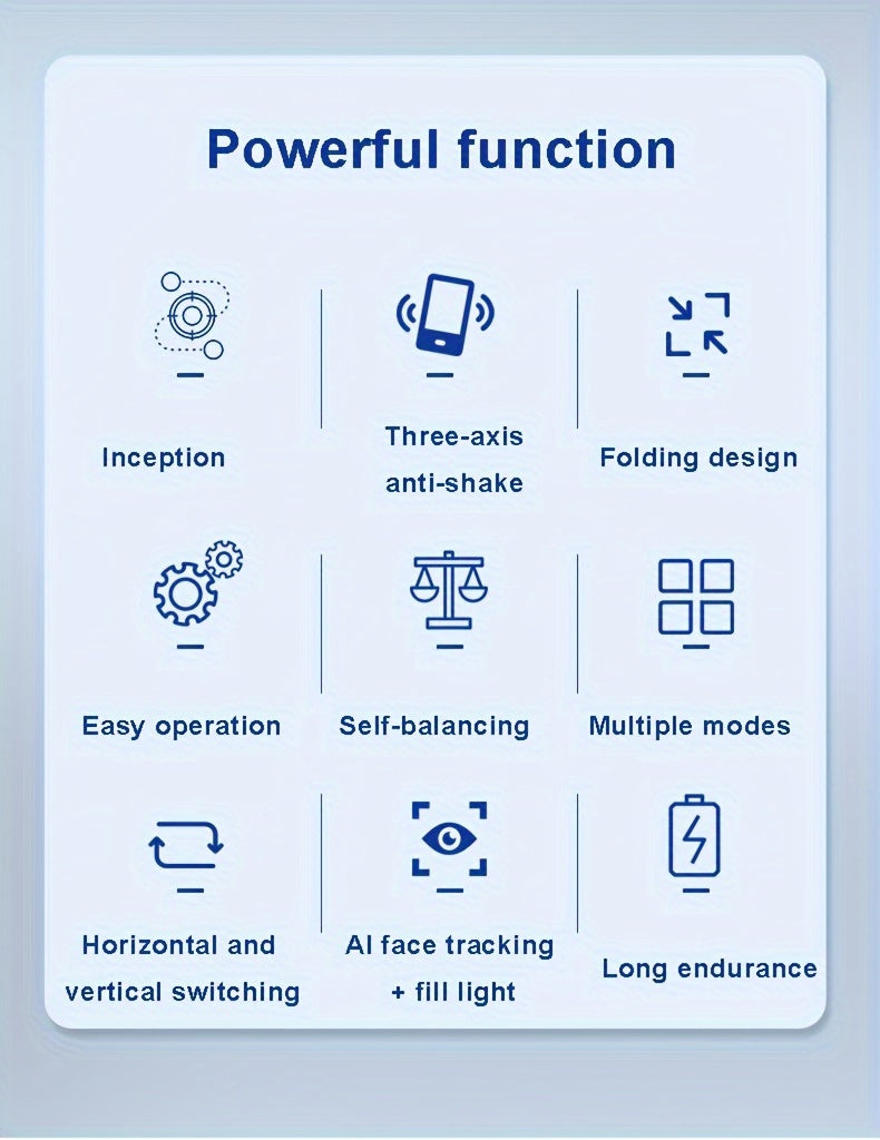 2024 New Magnetic AI Module Three-axis Anti-shake Video Stabilizer AI Tracking Module, Front Rear Tracking APP, Various Stimulating Gameplay Eighth-generation AI Face Tracking, Gesture Control Face Recognition Beauty Fill Light 3 Co