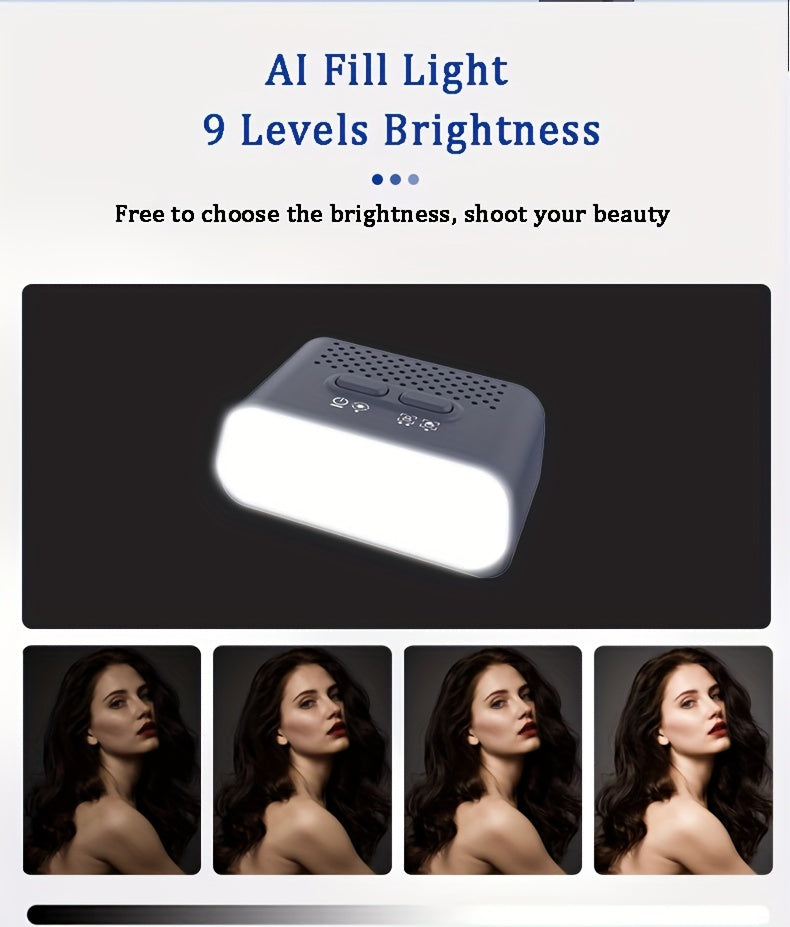 2024 New Magnetic AI Module Three-axis Anti-shake Video Stabilizer AI Tracking Module, Front Rear Tracking APP, Various Stimulating Gameplay Eighth-generation AI Face Tracking, Gesture Control Face Recognition Beauty Fill Light 3 Co