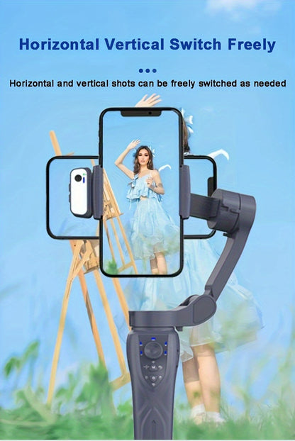2024 New Magnetic AI Module Three-axis Anti-shake Video Stabilizer AI Tracking Module, Front Rear Tracking APP, Various Stimulating Gameplay Eighth-generation AI Face Tracking, Gesture Control Face Recognition Beauty Fill Light 3 Co