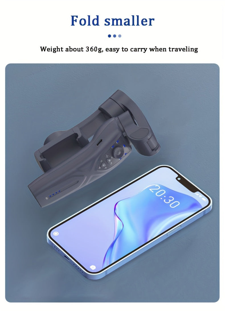 2024 New Magnetic AI Module Three-axis Anti-shake Video Stabilizer AI Tracking Module, Front Rear Tracking APP, Various Stimulating Gameplay Eighth-generation AI Face Tracking, Gesture Control Face Recognition Beauty Fill Light 3 Co