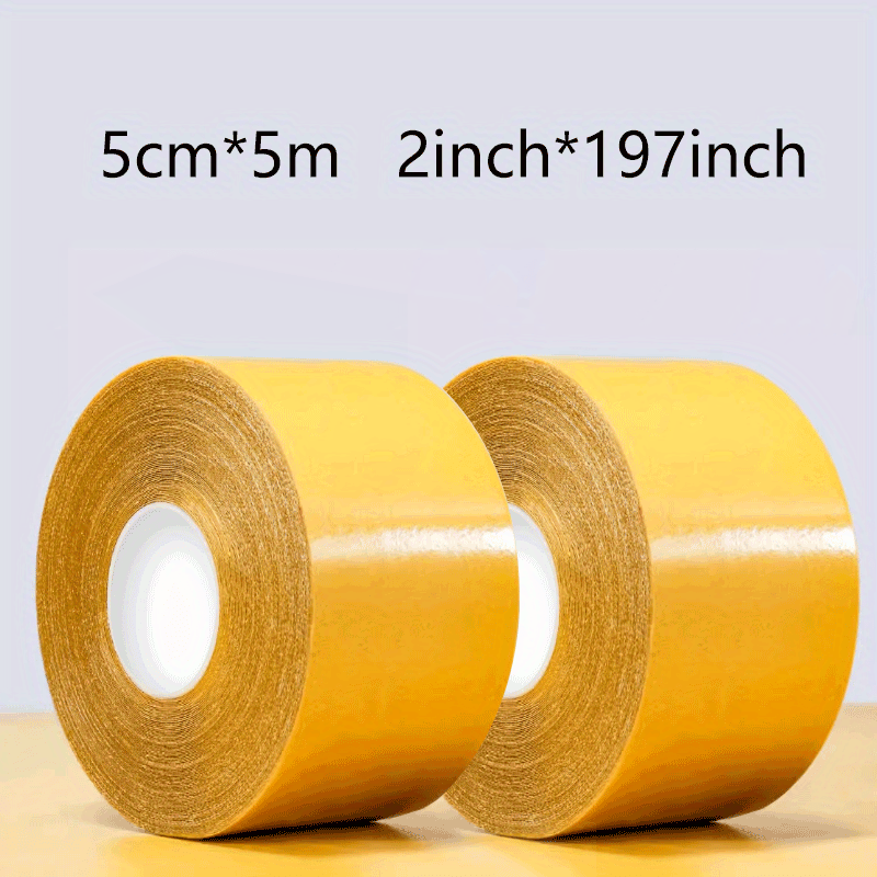 Buy One Get One Free - 2pcs High-Strength Double-Sided Tape | Suitable for Multi-Surface Adhesion on Carpets, Rugs, Wallpaper, and Balloons, Residue-Free Synthetic Rubber