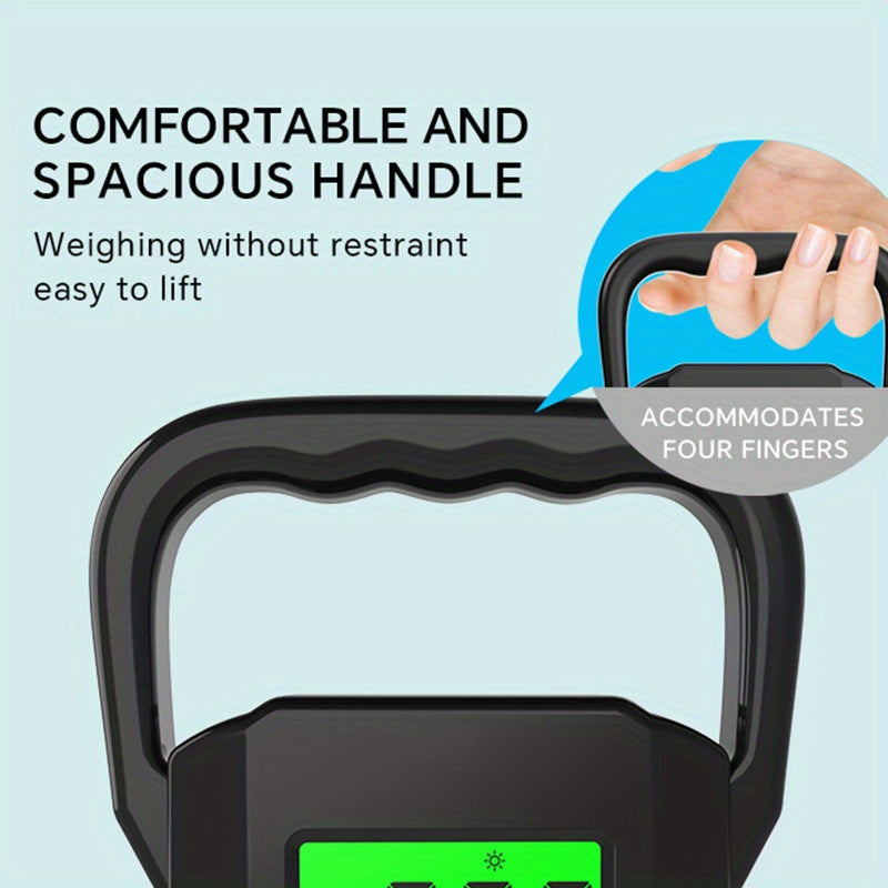 CYCG Heavy-Duty Digital Hanging Scale 132lb/60kg with Large Handle &amp; Backlit LCD Display, /Plastic Construction, 0.01lb/0.01kg Precision, Large Capacity Weight Scale for Luggage, Fishing, Postal, Laboratory, Gym, Construction