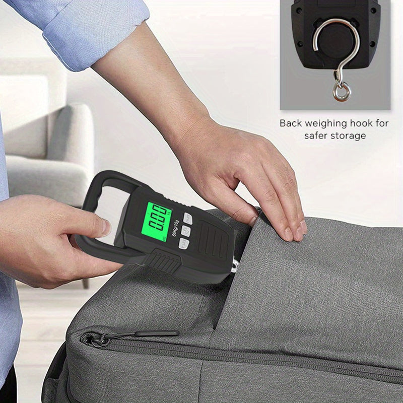 CYCG Heavy-Duty Digital Hanging Scale 132lb/60kg with Large Handle &amp; Backlit LCD Display, /Plastic Construction, 0.01lb/0.01kg Precision, Large Capacity Weight Scale for Luggage, Fishing, Postal, Laboratory, Gym, Construction