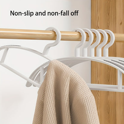 10 Non-marking Hangers - Non-deforming, Non-slip, No Shoulder Corners - Perfect for Drying and Storing Clothes in Your Closet