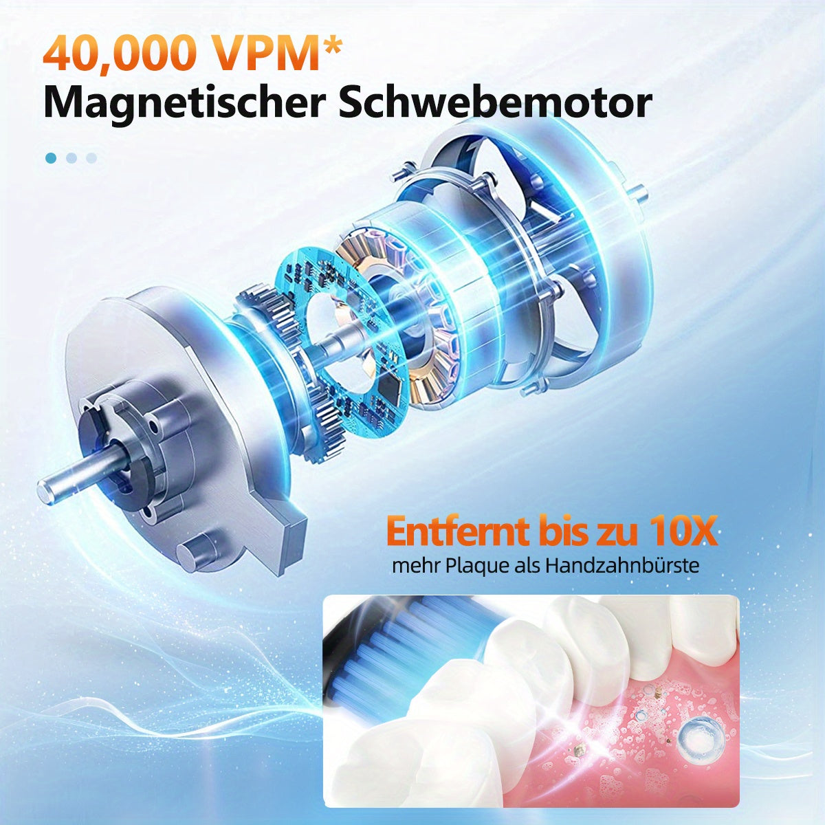 Sonic Electric Toothbrush Rechargeable Electric Toothbrush, Deep Cleaning with 5 Modes, 6 Replacement Brush Heads, Equipped with USB Stand Charging, Portable, Suitable for Travel, Dormitory, Gift, Black, Pink, Blue, Gift for