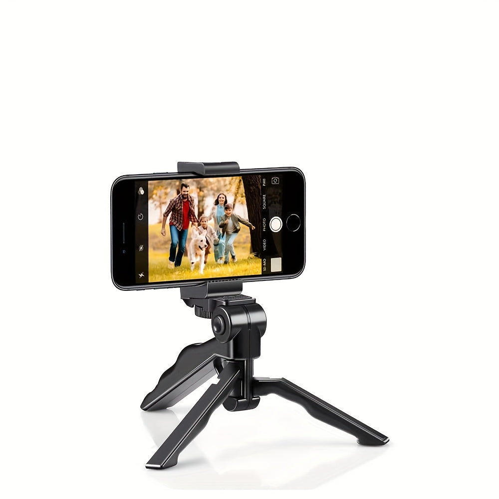 360° Anti-Shake Phone Stand, Multi-Functional Foldable Portable Selfie Holder with Desktop Tripod and Handheld Stabilizer for Horizontal/Vertical Screen Adjustment, Ideal for Photography, Video Recording, and Live Streaming,