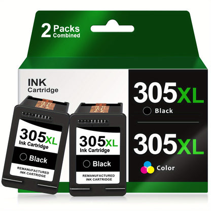 High-Yield 305XL Remanufactured Ink Cartridge for HP 305 305XL Compatible with HP DeskJet 2700 2710 2720 2722 DeskJet Plus 4100 4120 4130 Envy 6000 6010 6020 6032 Envy Pro 6400 6420- Black & Tri-Color