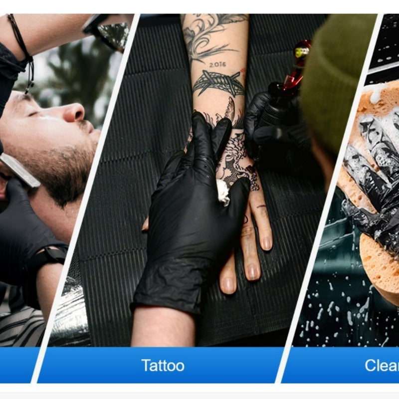 100pcs Heavy-Duty Disposable Gloves - Thickened, Wear-Resistant, Food Grade, Latex-Free, Non-Porous Surface - for Kitchen, Cleaning, Laboratory, - (100 Count), Cleaning Supplies, Kitchen Safety, Wearresistant Material, Dispos