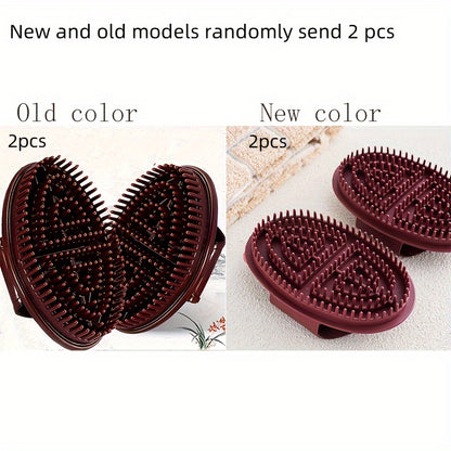 2pcs Chakra Massage Brushes, Manual Full Body, Hypoallergenic, Non-Alcoholic, Double-Sided Design, Manual Massage Tool, No Battery Required, for Personal Use