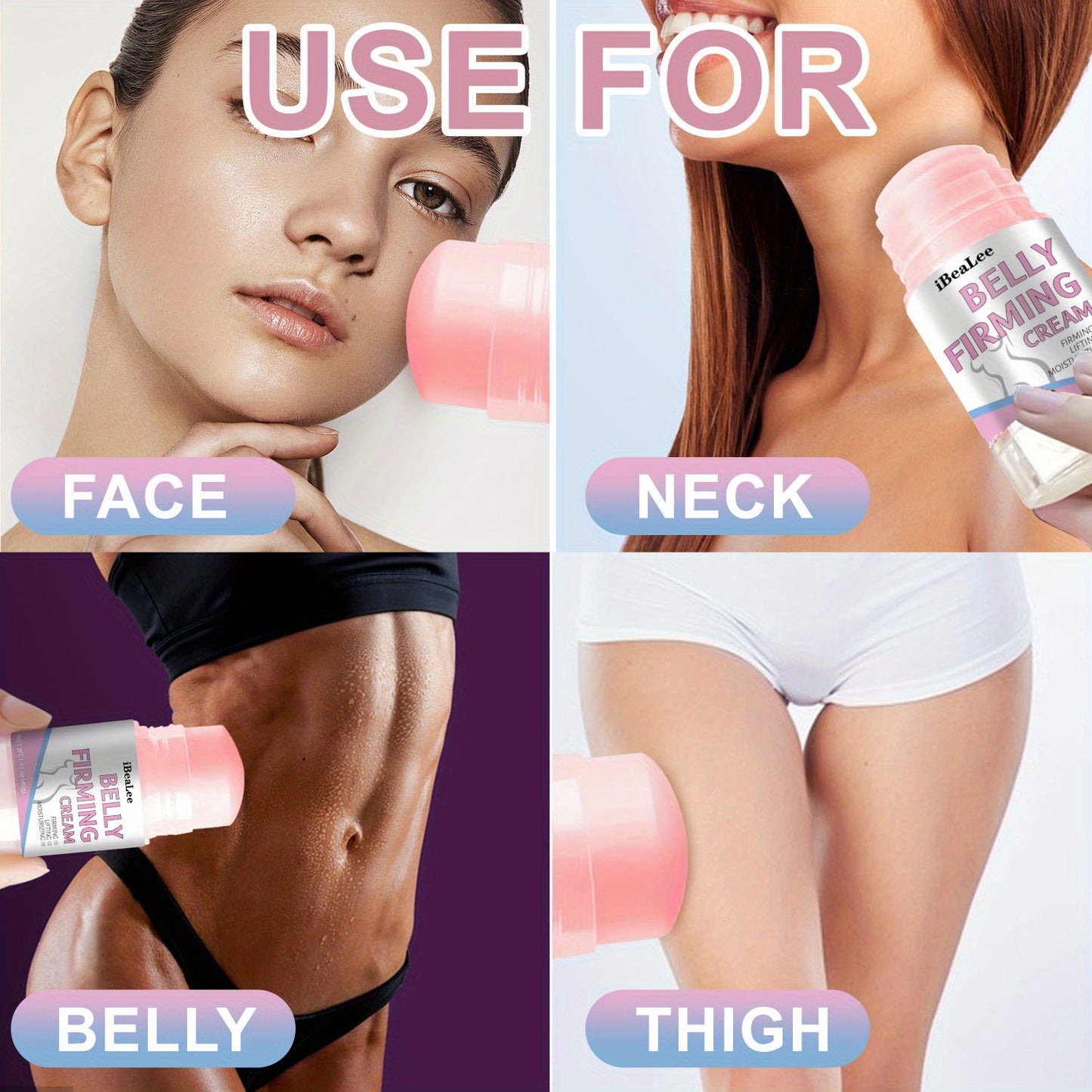 Creme reafirmante abdominal em stick, potente, com cafeína, manteiga de karité, óleo de jojoba e ácido hialurónico - Sem fragrância, para todos os tipos de pele - Eleva, refirma e hidrata para uma pele suave e firme.