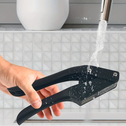 1pc Stainless Steel Garlic Press, Multifunctional 2in1 Garlic Slicer & Mincer, Washable Garlic Crusher, Kitchen Garlic Chopper, Ginger Squeezer, Garlic Masher, Kitchen Gadgets, No Power Required