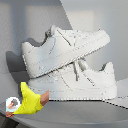 1 Pair Durable Silicone Shoe Covers, Reusable Waterproof Non-Slip Outdoor Foot Protectors, Latex Cycling Rain Boot Covers, Dustproof Wear-Resistant Footwear