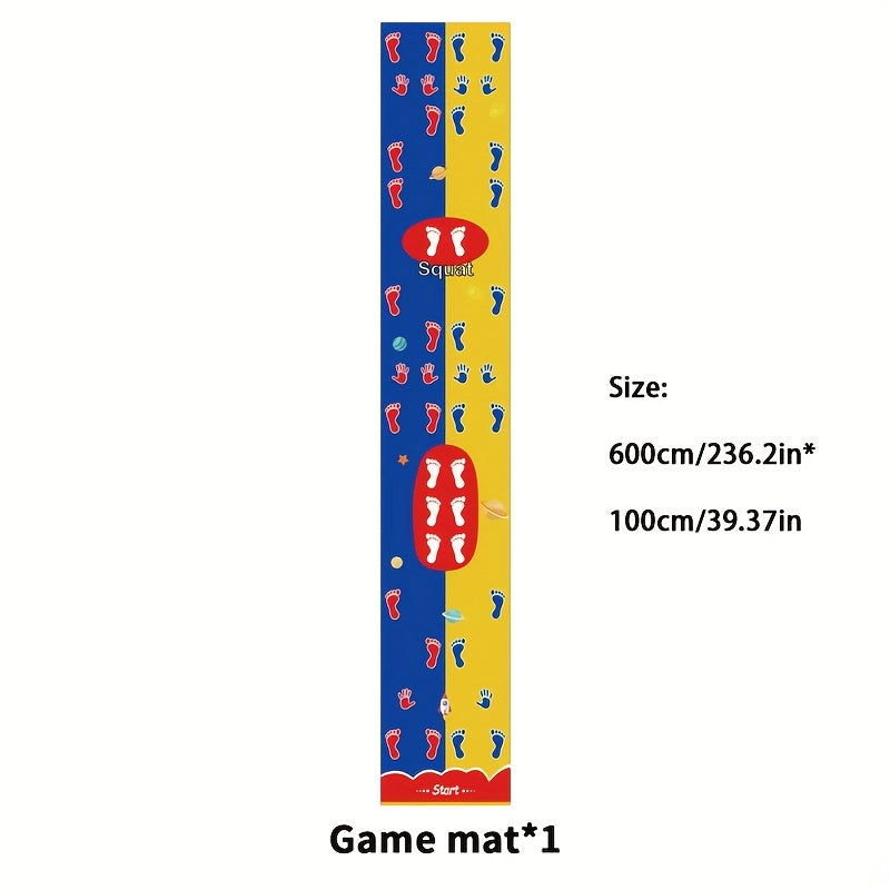 Laughter Guaranteed! 2-Player Hands&Feet Coordination Training Mat – Extra Large PVC Mat with Anti-Fade Printing, Perfect for Picnics, Team Retreats & Birthday Party Games