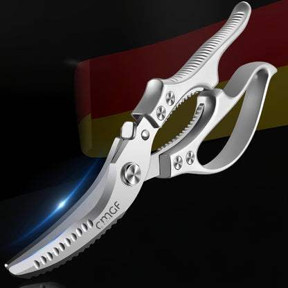 Stainless Steel Kitchen Scissors - Multifunctional Chicken Bone & BBQ Shears for Home, Restaurant, and Outdoor Use
