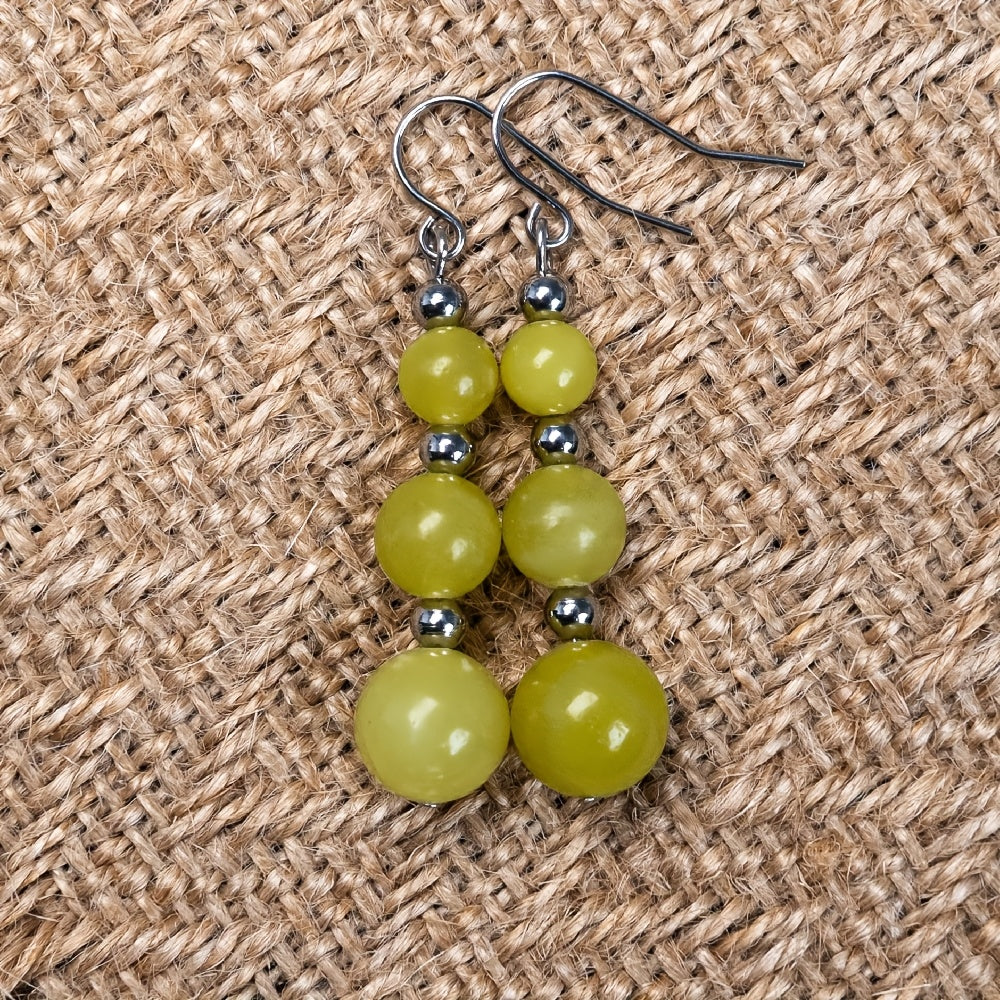 1Pair Handmade Natural Stone Earrings,Tiger Eye Bead Earrings,Aventurine Earrings,Carnelian Earrings for Women in Bohemian Style, Valentine's Day Gift