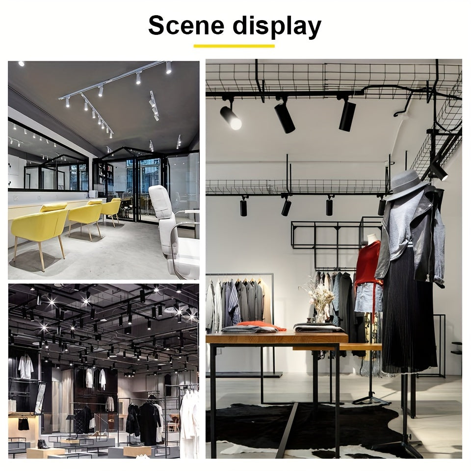 4pcs Track Light AC175-265V Set LED Track Lighting Rail Lamp LED Spot 12W 20W 30W 40W Store Home Lights