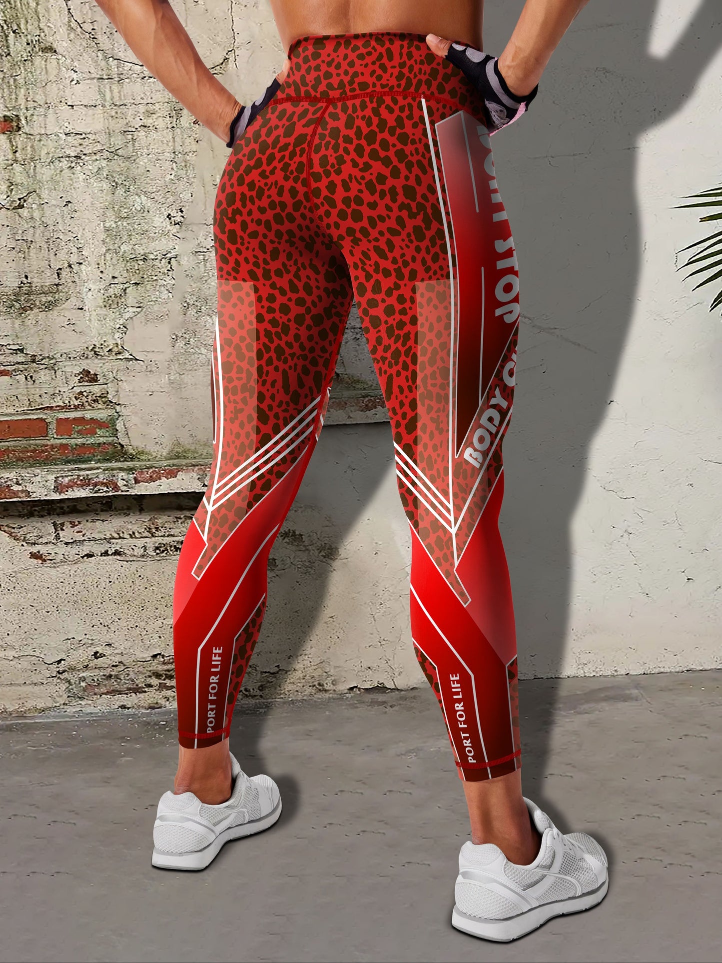 Women's Fashion Color Block Splash Print Yoga Pants, Striped Print Breathable Stretchy Butt Lifting Yoga Workout Running Sports Leggings, Women's Activewear