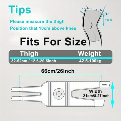 Adjustable Knee Brace Support - Breathable, Comfort Fit for Sports, Gray/Black, for Winter